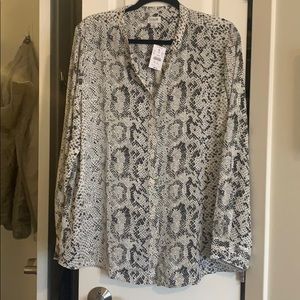 J. Crew Factory Snakeskin Blouse